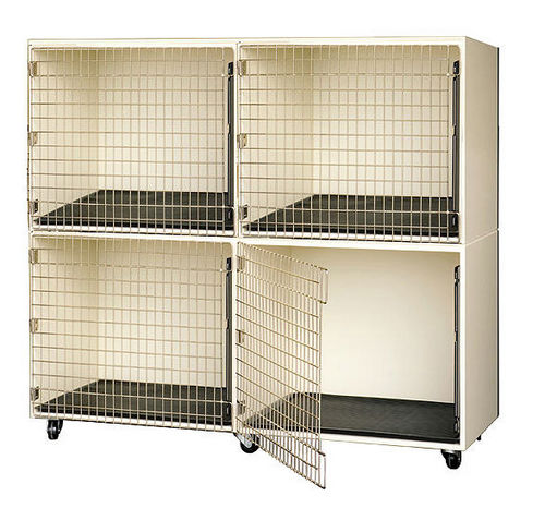 Gabbia veterinaria 4 scomparti - CAGE01 - Petlift - due ponti