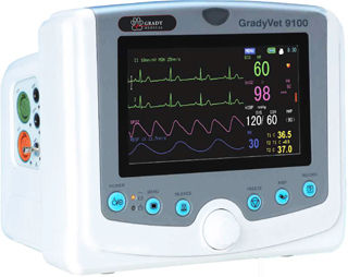 Monitor multiparametrico portatile - GRADYVET 9100 - Grady Medical Systems - SpO2 / PNI / RESP