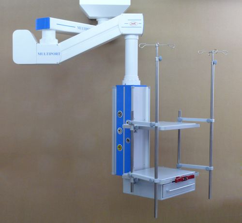 Braccio di distribuzione a soffitto - M-GL09A - Medical Technologies LBI - per terapia intensiva / articolato / ad altezza regolabile