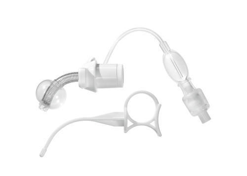 Cannula per tracheotomia - Tracoe Silcosoft Neo C - Coloplast - curva / flessibile