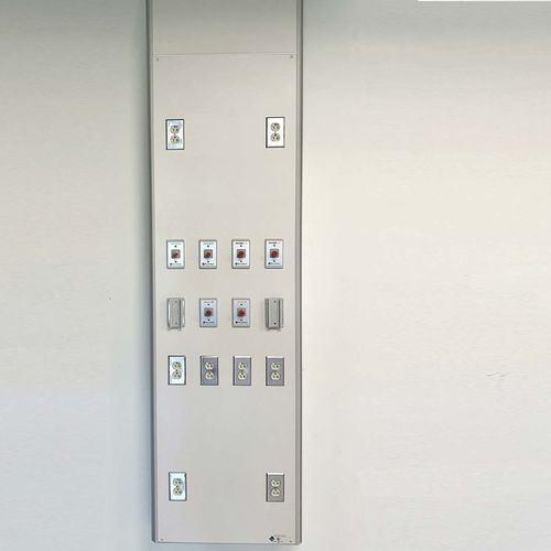 Trave testaletto a muro - FLATWALL 4540-S - Modular Services Company - verticale / per reparto di terapia intensiva