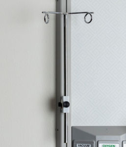 Asta portaflebo a muro - 516-201 series - Modular Services Company - 2 ganci