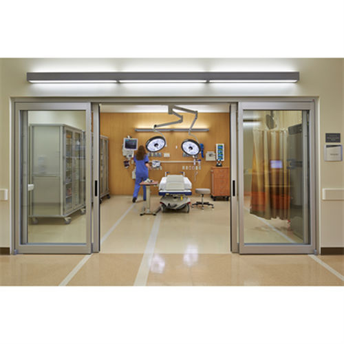 Porta tagliafuoco - Profiler® - Horton Doors - per ospedale / scorrevole / in vetro