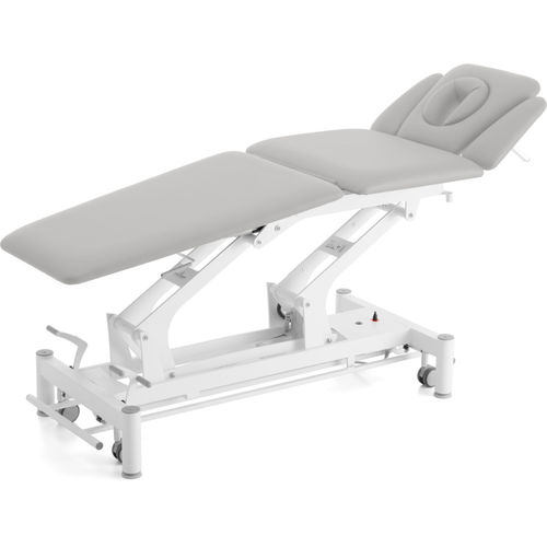 Lettino da massaggio elettrico - Prestige M-P5 - Meden-Inmed - su rotelle / con braccioli / a 3 sezioni