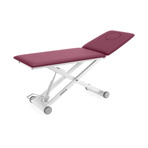 Lettino da massaggio elettrico - Nexus E-S2 - Meden-Inmed - su rotelle / con schienale ad altezza regolabile / a 2 sezioni