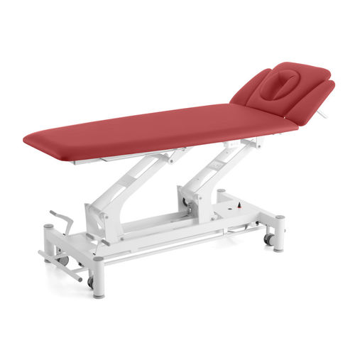Lettino da massaggio elettrico - Prestige M-S4  - Meden-Inmed - su rotelle / con braccioli / a 2 sezioni