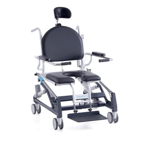 Sedia da doccia con braccioli - MoHiCan II Plus - Meden-Inmed - mobile / con schienale / ad altezza regolabile
