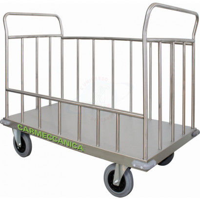 Carrello ospedaliero - ARTOSF001A - Carmeccanica S.r.l. - per uso generale / di trasporto / in acciaio inossidabile