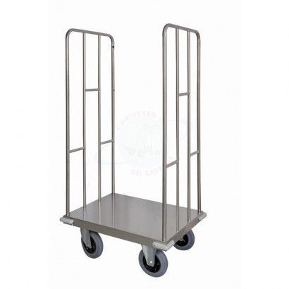 Carrello ospedaliero - ARTOSF002/2 - Carmeccanica S.r.l. - per uso generale / di trasporto / in acciaio inossidabile