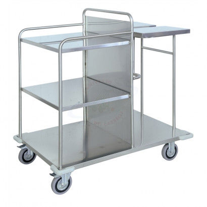 Carrello portabiancheria ospedaliero - ARTOSF003B - Carmeccanica S.r.l. - da trasporto / 3 ripiani / 2 sacchi
