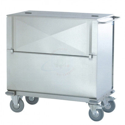 Carrello portabiancheria per sacchi sporchi - ARTOSF005R - Carmeccanica S.r.l. - ospedaliero / portarifiuti / in acciaio inossidabile