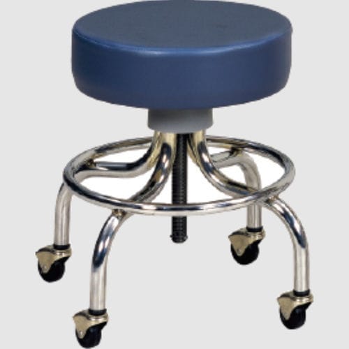 Sgabello per struttura sanitaria - J0809SB  - Jorgensen Laboratories - ad altezza regolabile / con rotelle / blu