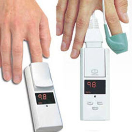 Pulsossimetro da dito - 100 - Mediaid Inc. - compatto / medico / a batteria