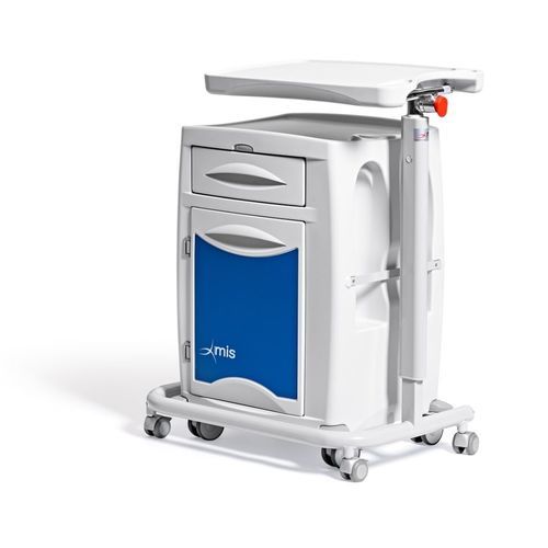 Comodino con rotelle - Cubo - Mis Medical - con tavolino servitore