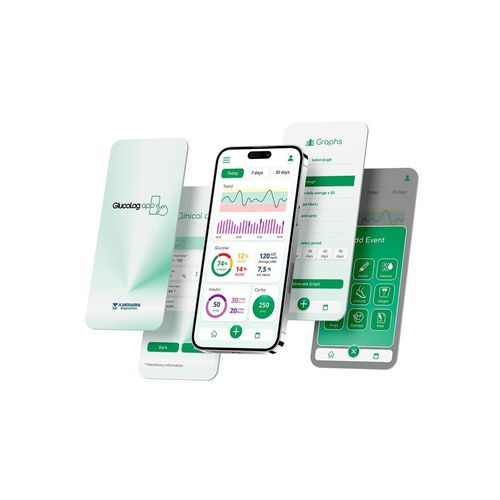 Applicazione mobile per lettore di glicemia - GlucoLog app - Menarini Diagnostics - medica / per telemedicina / per cartelle cliniche elettroniche