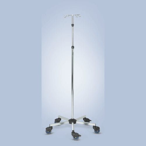 Asta portaflebo con rotelle - AI2110 - Lojer - 4 ganci / per tavolo operatorio
