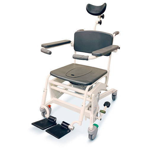 Sedia da doccia con braccioli - 4080 - Lojer - con schienale / con rotelle / con poggiapiedi