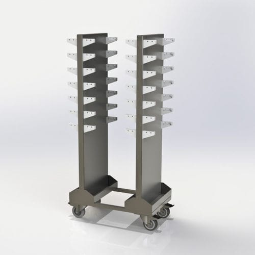 Rack per strumenti medici - HSRACKWM - STERIS - CANTEL - di stoccaggio / mobile / in acciaio inossidabile