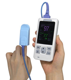Pulsossimetro palmare - AH-MX - Acare - compatto / medico / a batteria