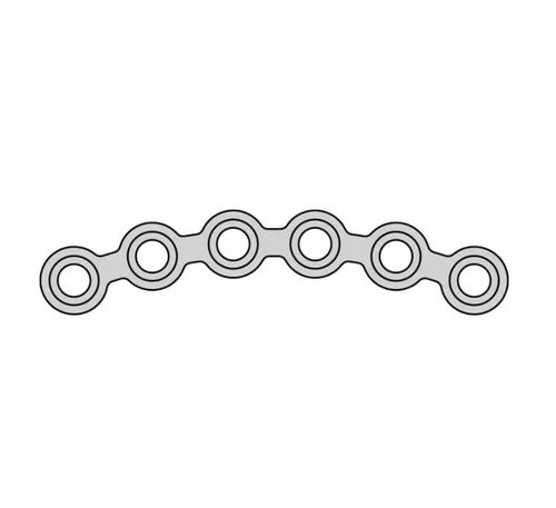 Placca di compressione per massiccio facciale - A110 03 35 series - Aysam Orthopaedics - bloccata / in metallo