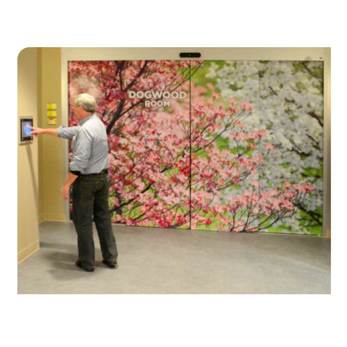 Porta con schermatura - SmartDoor® Proton - Veritas Medical Solutions - per radioterapia / contro i protoni / scorrevole