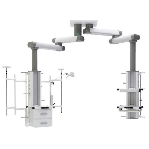 Braccio di distribuzione a soffitto - LISSA tandem - Sostel - per terapia intensiva / per anestesia / per sala operatoria
