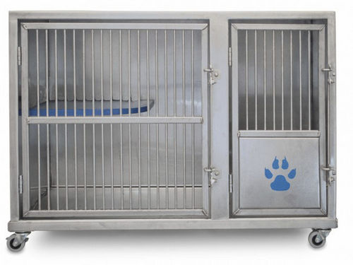 Gabbia veterinaria per gatti - Groomer's Best - in acciaio inossidabile
