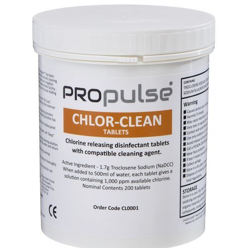 Detergente a base di cloro - ProPulse® Cleaning Tablets - Mirage Health Group - per superfici