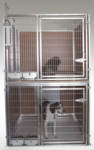 Gabbia veterinaria per cani - Tri-Kennel  - Mason - 3 scomparti / in acciaio inossidabile