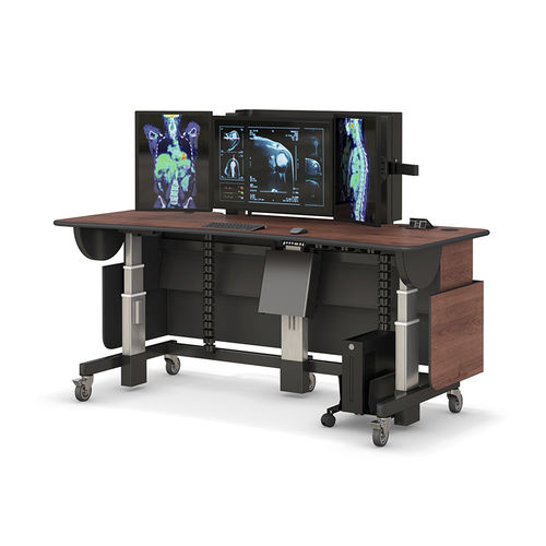 Workstation medica - ET7234_B_3_DX - AFC Industries - per diagnostica per immagini / ad altezza regolabile / mobile