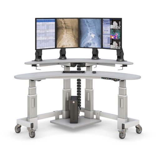 Workstation medica - BDTC6464 - AFC Industries - per radiologia / ad altezza regolabile / mobile