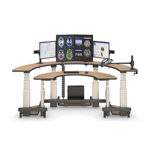 Workstation medica - DTHM9346-101 - AFC Industries - per radiologia / ad altezza regolabile / mobile