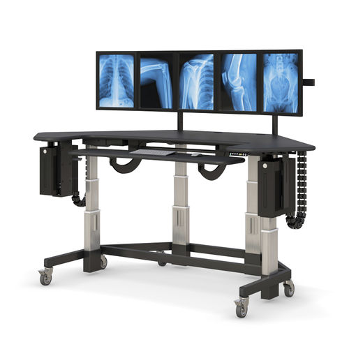 Workstation medica - STC9448_5M - AFC Industries - per radiologia / ad altezza regolabile / mobile