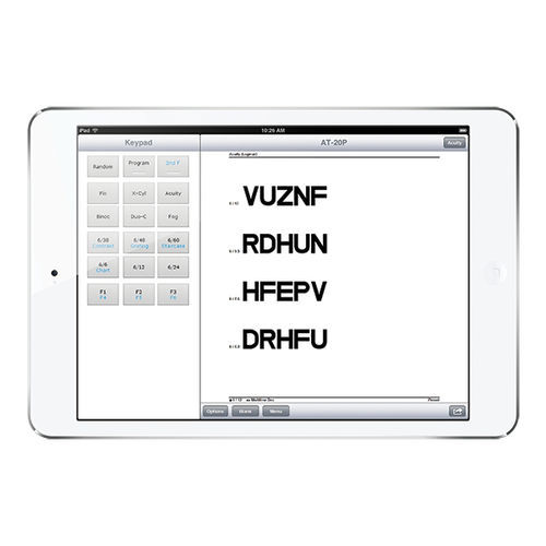 Applicazione android per oftalmologia - AT20P  - Medmont - di controllo / di prova / iOS