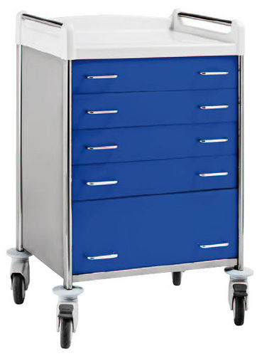 Carrello multifunzione - CT.90.500IP, CT.90.500P - Orla Equipamientos Clínicos - in acciaio inossidabile / con cassetti