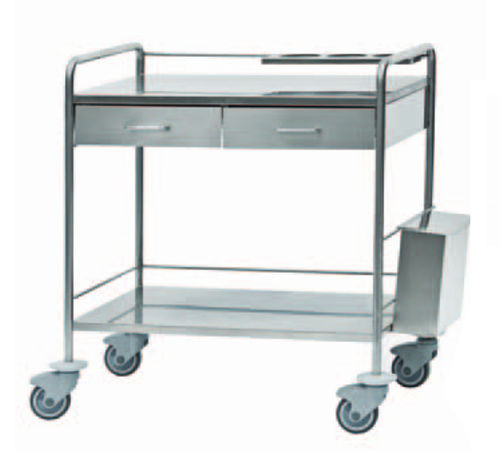Carrello multifunzione - CU.51.010I - Orla Equipamientos Clínicos - portarifiuti / in acciaio inossidabile / con cestello per rifiuti