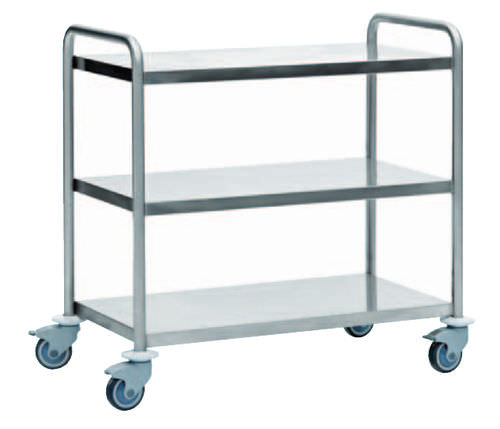 Carrello di trasporto - CO.30.000I - Orla Equipamientos Clínicos - multifunzione / in acciaio inossidabile / 3 vassoi