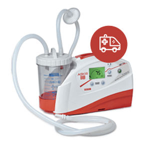 Aspiratore di muco a batteria - ASKIR 118 - CA-MI - elettrico / per situazioni di emergenza a bordo / portatile