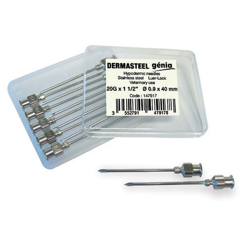 Ago veterinario - DERMASTEEL - Génia - ipodermico / riutilizzabile / 18G