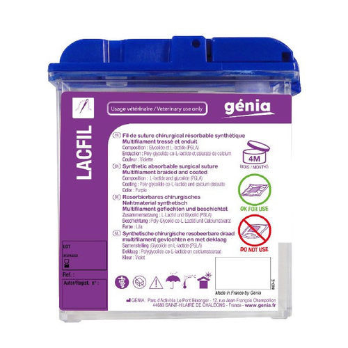 Filo di sutura assorbibile - LACFIL - Génia - per chirurgia veterinaria / 2 / 0