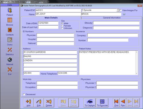 Software di misura - 3020-P-7038 - Keeler - d’importazione / di importazione di archivio / di acquisizione