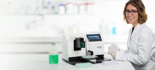 Distributore di reagente per micropiastre - VIAFILL - Integra Biosciences AG - da banco / multicanale