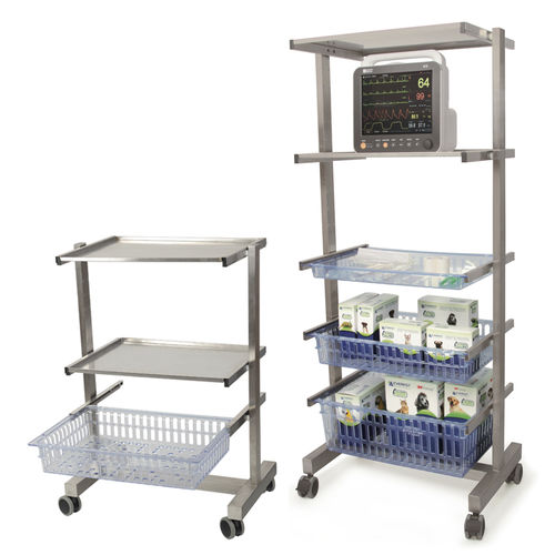 Carrello medico - RORAIMA  - Everest Tecnovet - per studio veterinario / ausiliare / in acciaio inossidabile