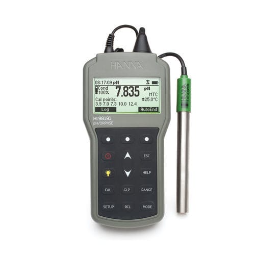 PH-metro da laboratorio - HI98191 - HANNA Instruments - portatile / a tenuta stagna