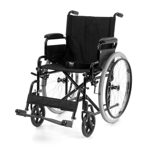 Sedia a rotelle manuale - WHE-01-BLACK - Romed Holland - da esterno / da interno / pieghevole