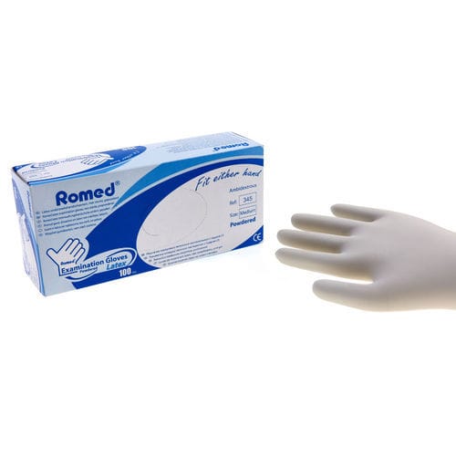 Guanto in lattice - 335 - Romed Holland - da esame / non sterile / scatola da 100 pezzi