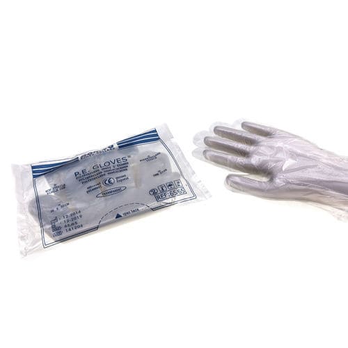 Guanto in polietilene - 61/60 - Romed Holland - medico / non sterile / scatola da 100 pezzi