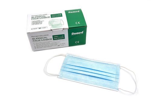 Mascherina chirurgica di tipo IIR - MASK-L - Romed Holland - per adulti / scatola da 50 pezzi / blu