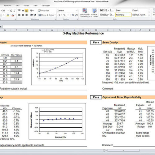 Software medico - Accu-Gold Excel - Radcal - di analisi / automatizzato