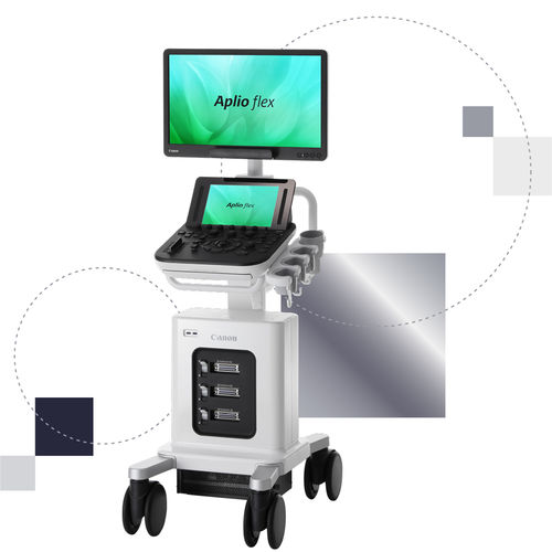 Ecografo su piattaforma compatto - Aplio flex - Canon Medical System U.S.A - per ecografia multidisciplinare / in bianco e nero / con doppler a colori